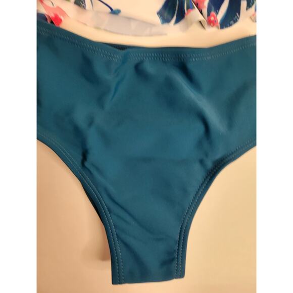 Toddler Girls Swimsuit Floral High Waist Bathing Suit Falbala Bikini Swimwear 2T - Picture 12 of 12